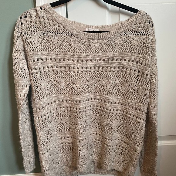 Garage Beige Knit Sweater - Picture 1 of 1